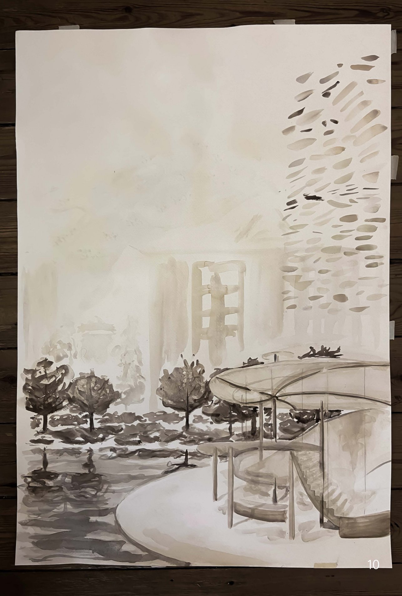 Cafe Juno watercolor