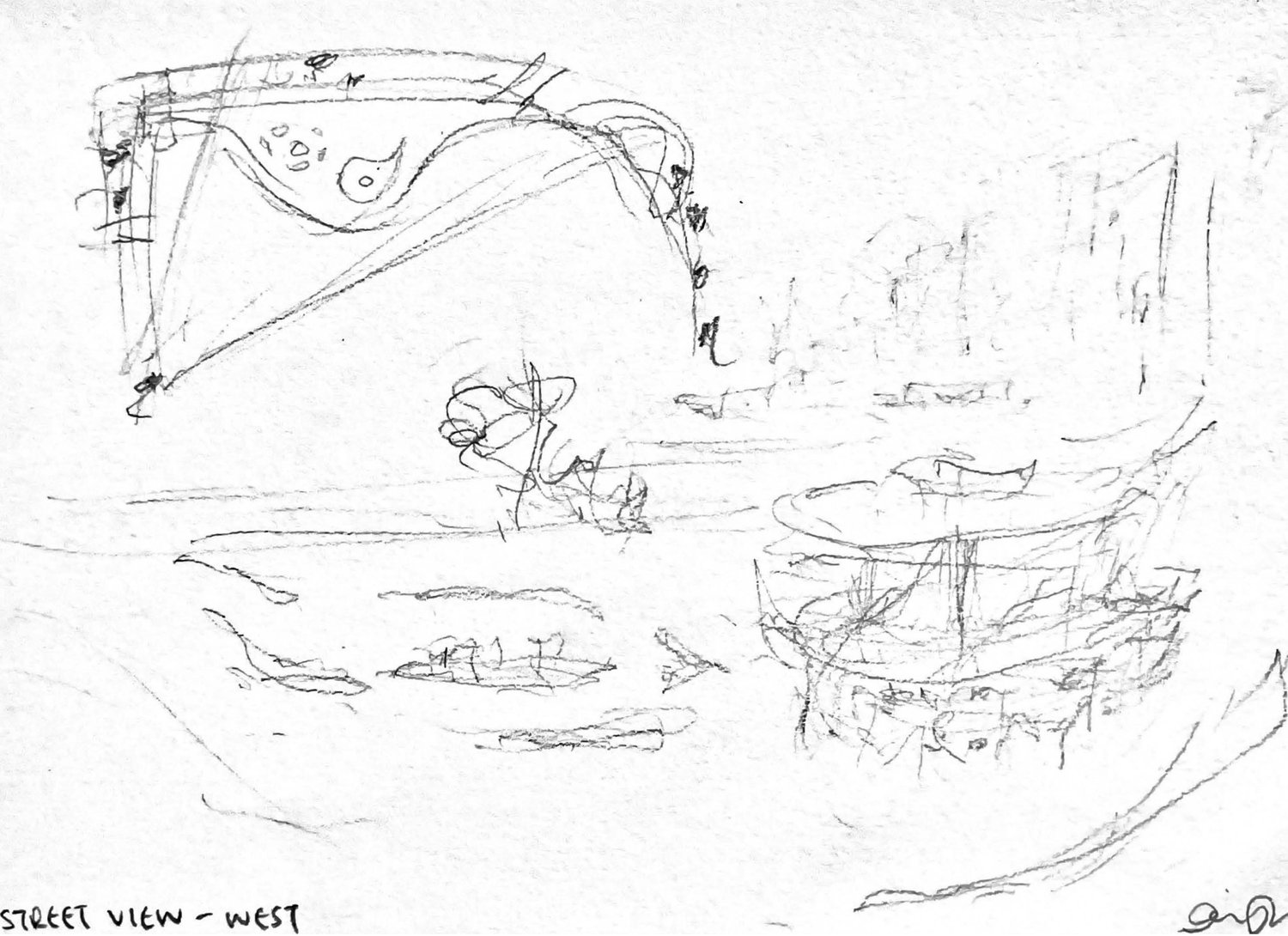 Cafe Juno street view sketch